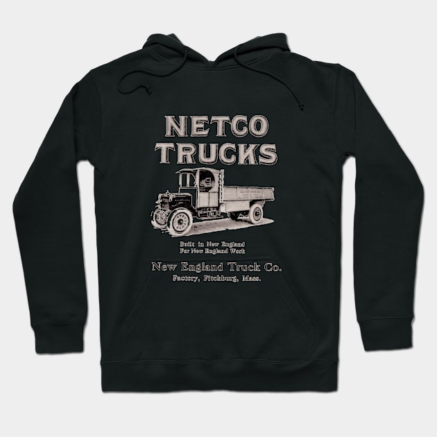 1920s Netco Trucks - Fitchburg Massachusetts Hoodie by EphemeraKiosk